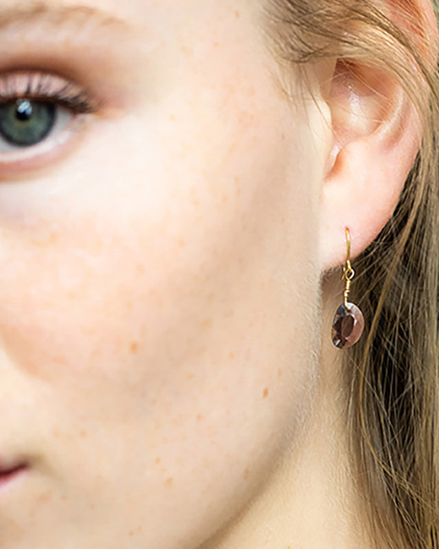 Boucles d'Oreilles Bahia Rhodolite Or 750/1000