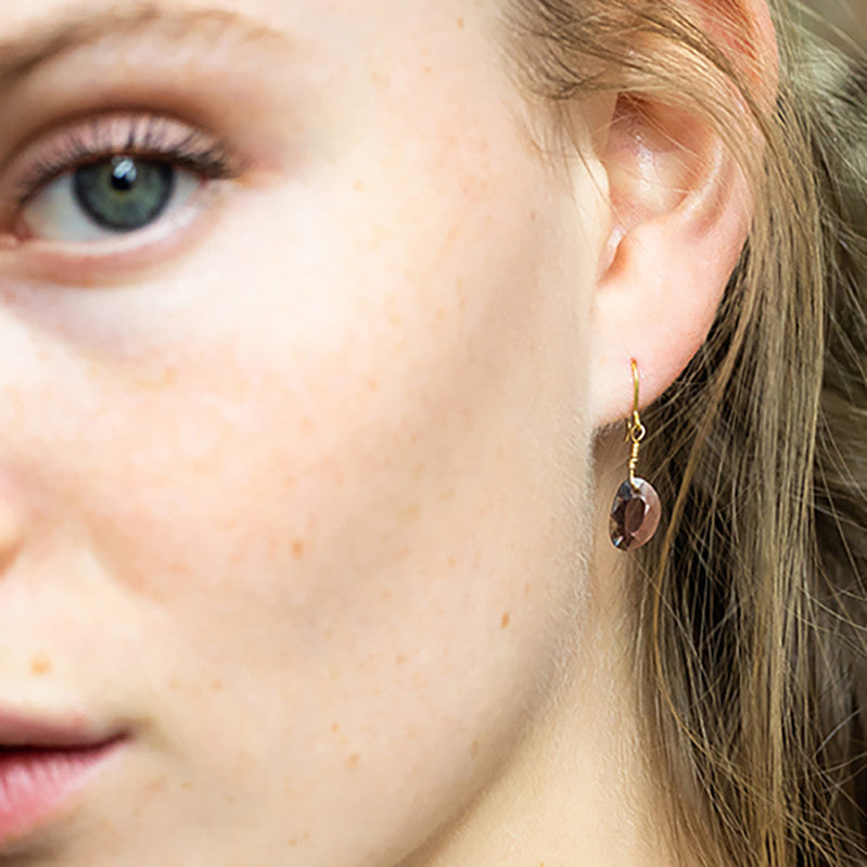 Boucles d'Oreilles Bahia Rhodolite Or 750/1000