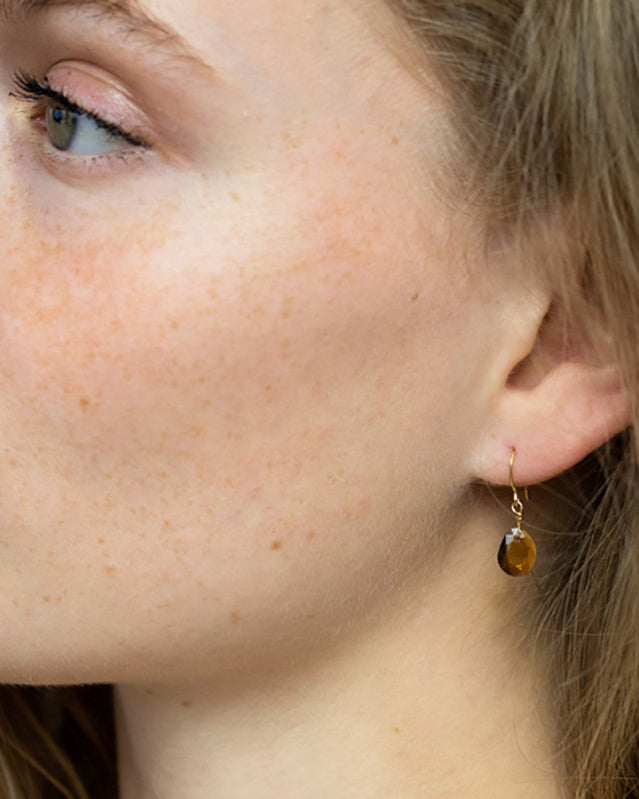 Boucles d'Oreilles Bahia Tourmaline Caramel Or 750/1000