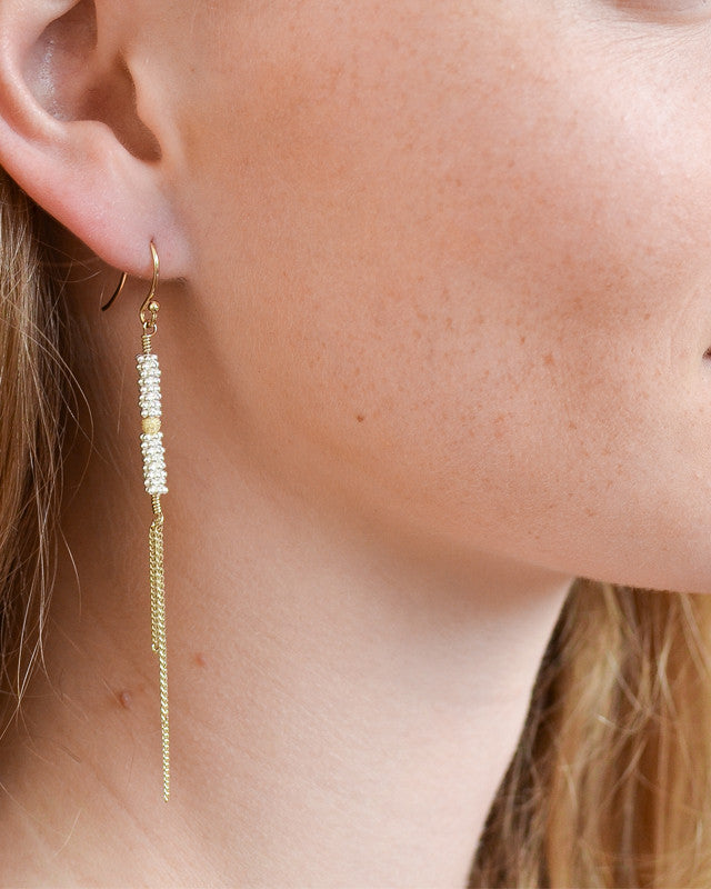 Boucles d'Oreilles Bhoutan Vermeil & Argent 1 Sphère Or 18 carats