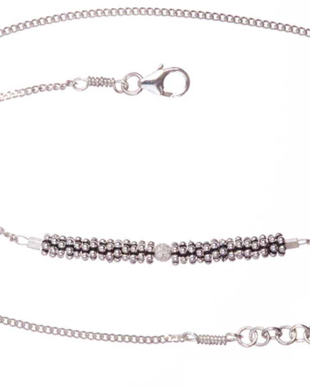 Bracelet Double Bhoutan 1 Sphère Argent 925