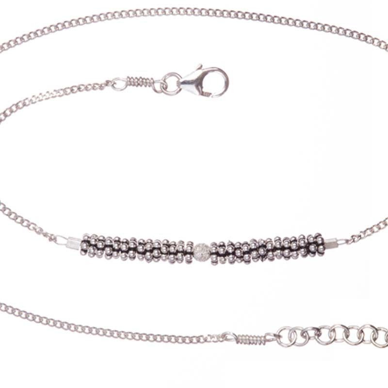 Bracelet Double Bhoutan 1 Sphère Argent 925