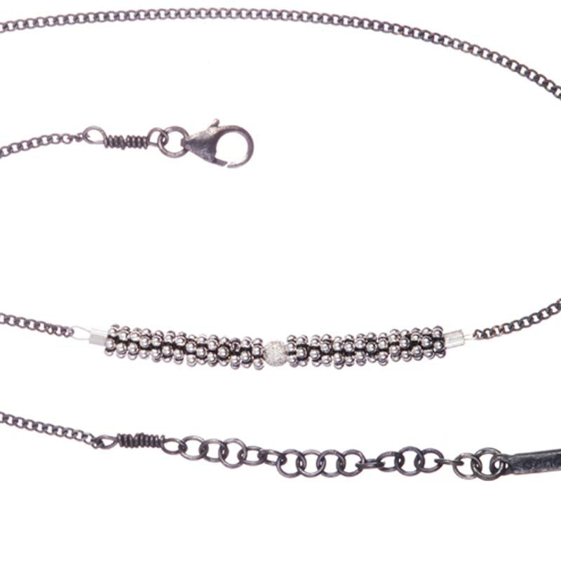 Bracelet Double Bhoutan 1 Sphère Argent 925 Oxydé