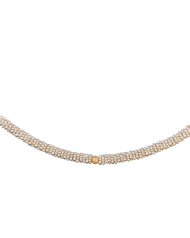 Collier Bhoutan Vermeil & Argent 1 Sphère Or 18 carats