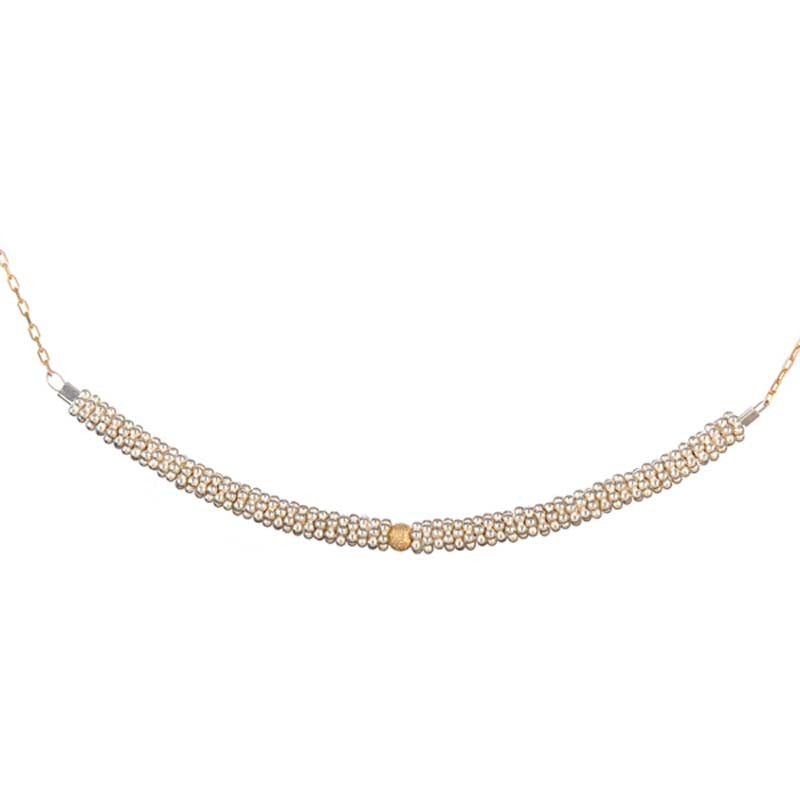 Collier Bhoutan Vermeil & Argent 1 Sphère Or 18 carats