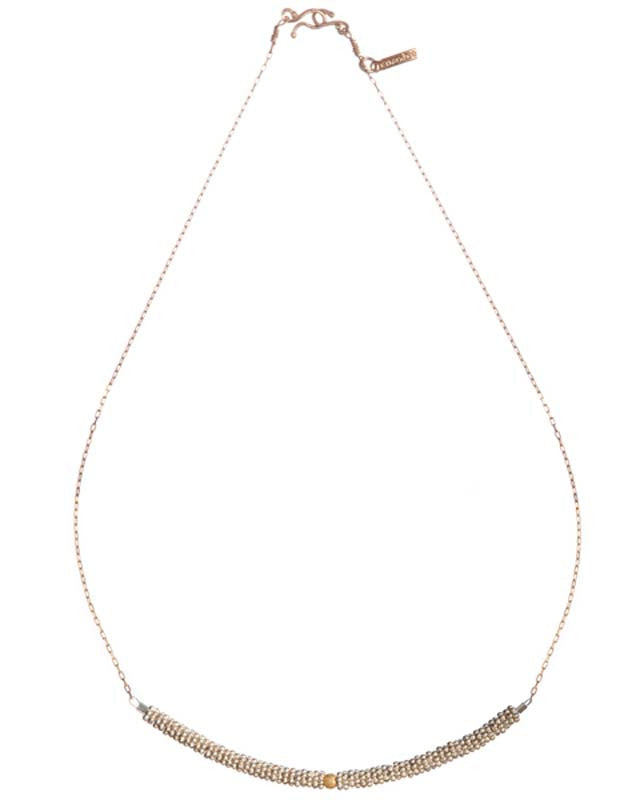 Collier Bhoutan Vermeil & Argent 1 Sphère Or 18 Carats