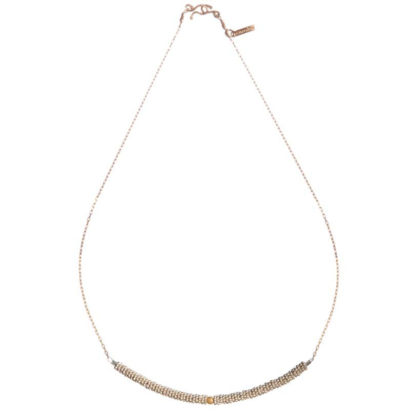 Collier Bhoutan Vermeil & Argent 1 Sphère Or 18 Carats