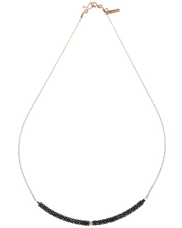 Collier Bhoutan Vermeil & Argent 925 Oxydé 1 Sphère Or 18 Carats