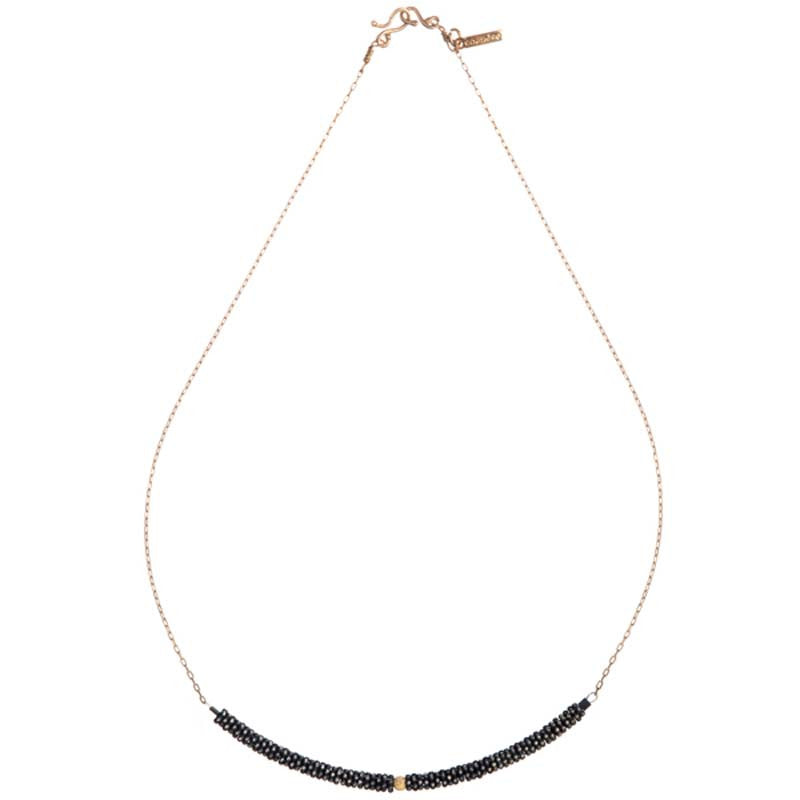 Collier Bhoutan Vermeil & Argent 925 Oxydé 1 Sphère Or 18 Carats