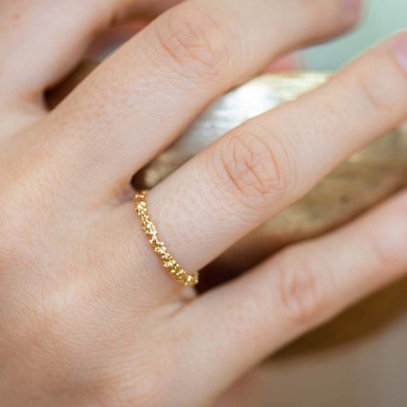 Bague Billes Fine Or Jaune 18 Carats