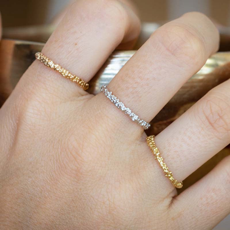 Bague Billes Fine Or Rose 18 Carats