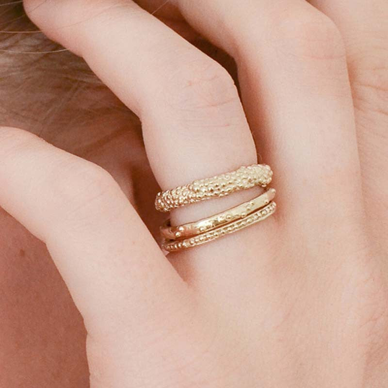 Bague Billes Vermeil Or Clair