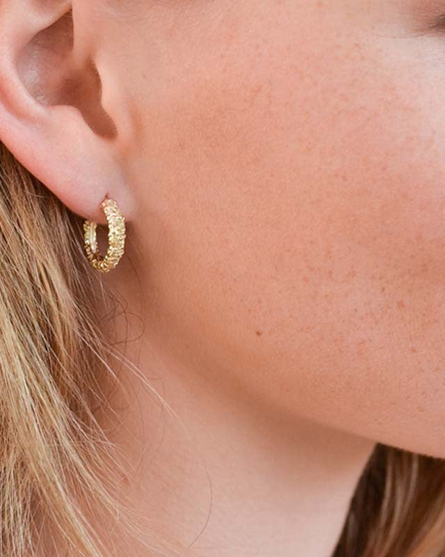 Créoles Billes Argent 925 Doré Or Clair