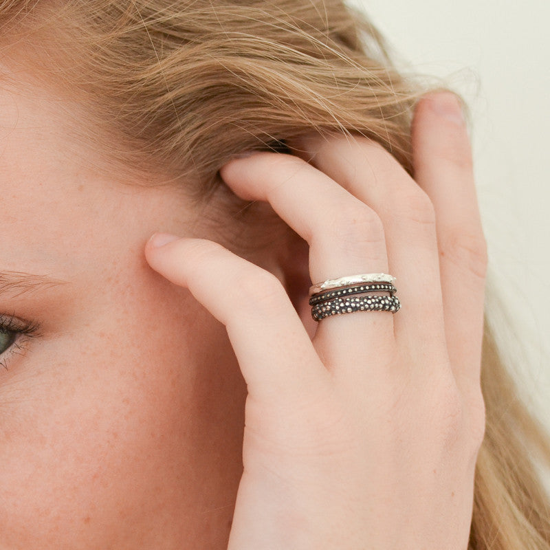 Bague Brindilles Parsemée Argent 925