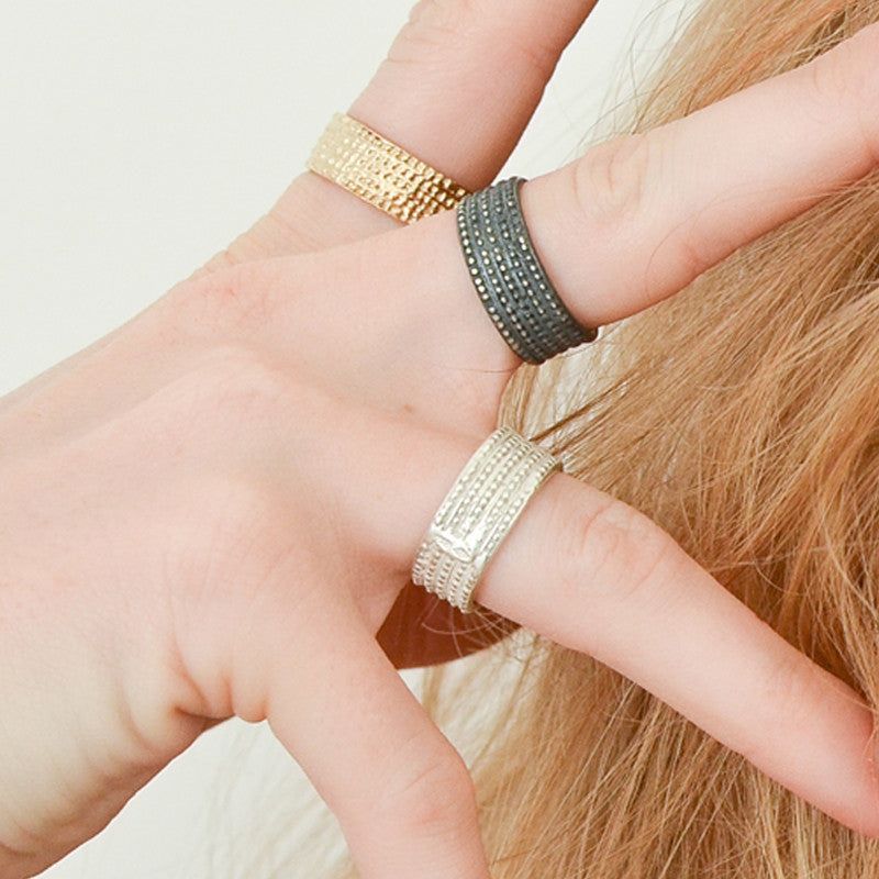 Bague Grenaille Large Vermeil Or Clair