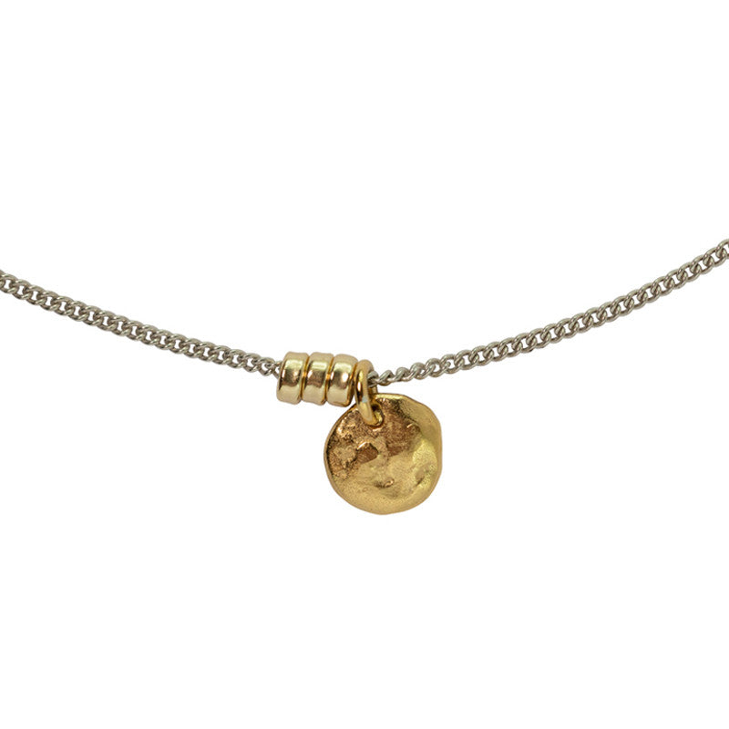 Collier Moon Argent 925 et Or 18 Carats