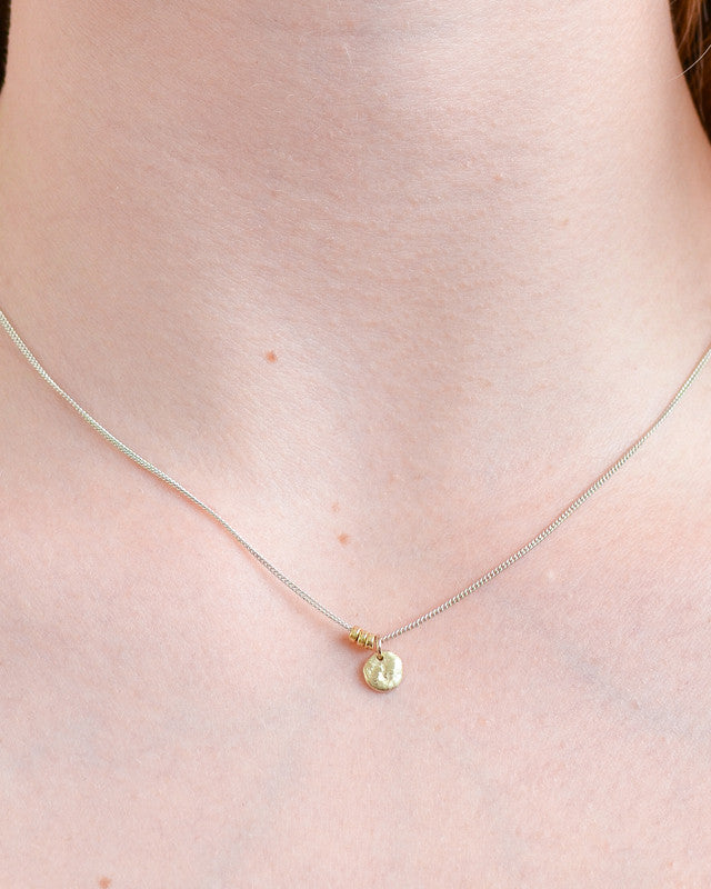 Collier Moon Argent 925 et Or 18 Carats