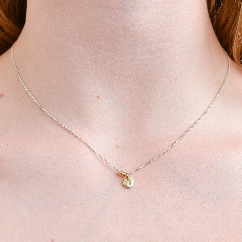 Collier Moon Argent 925 et Or 18 Carats