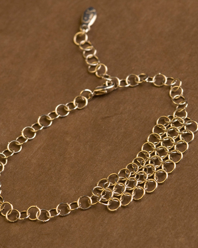 Bracelet Cotte de Mailles Gourmette Vermeil Or Clair Enfant