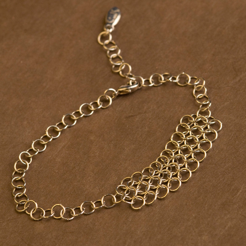 Bracelet Cotte de Mailles Gourmette Vermeil Or Clair Enfant