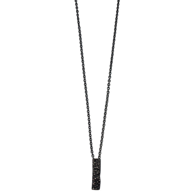 Collier Lichen Homme Argent Oxydé