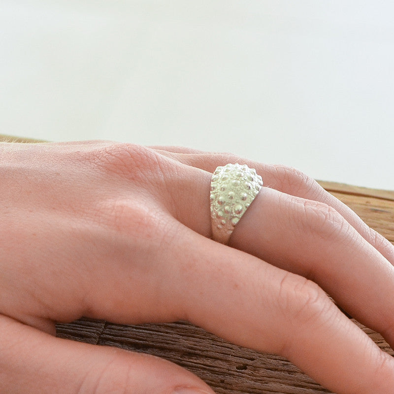 Bague Oursin Bombée Argent 925