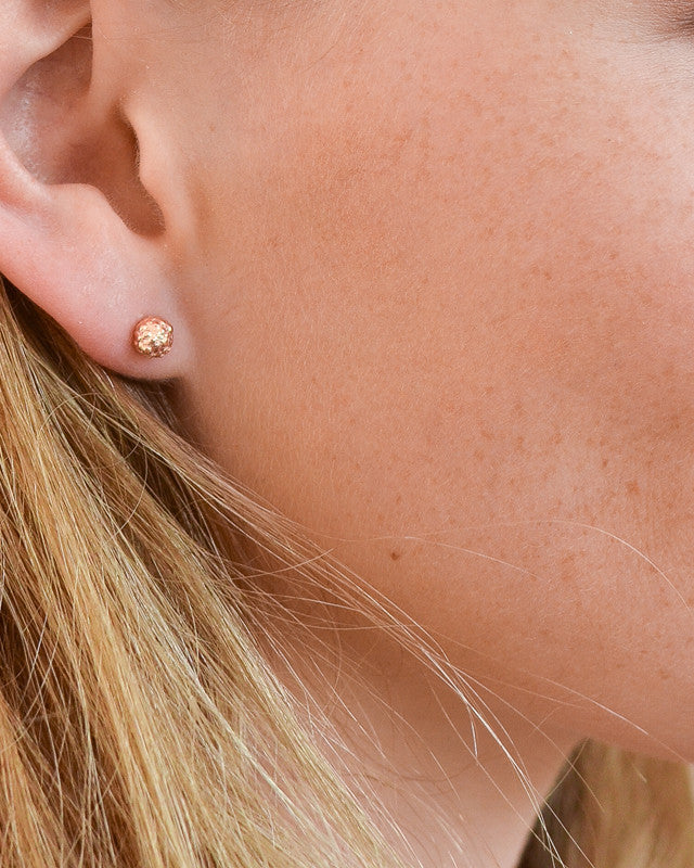 Boucles d'Oreilles Blossom Pistil Argent 925 Doré Or Rose