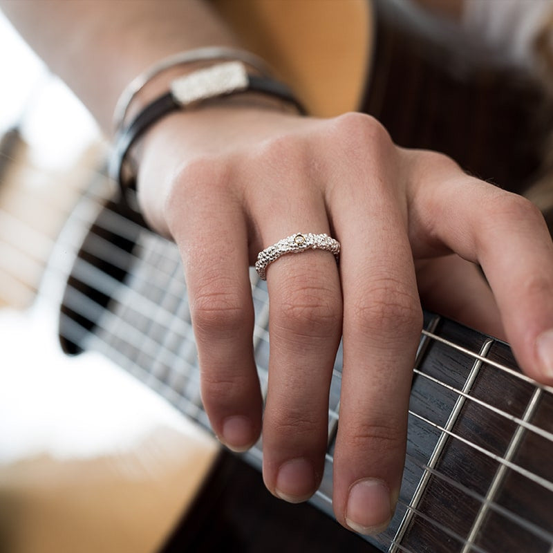 Bague Billes Diamant Argent 925
