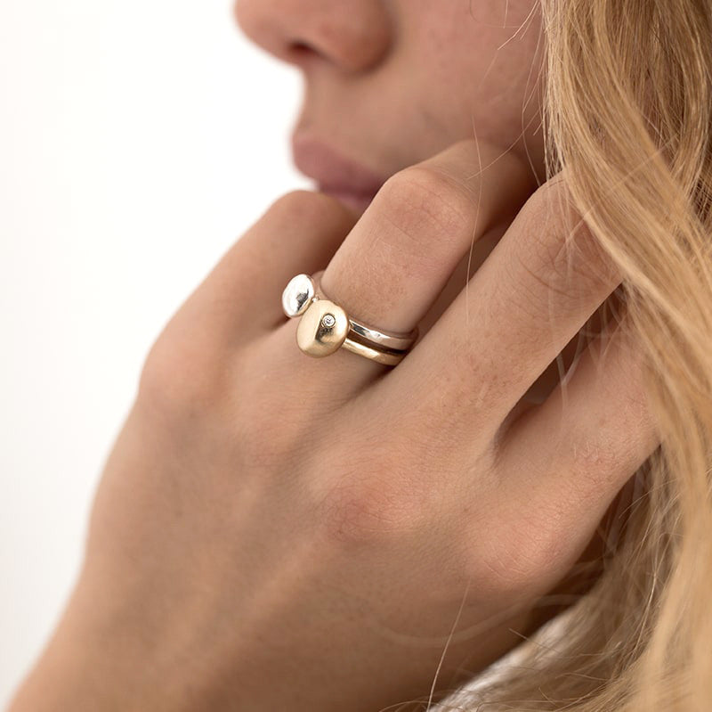 Bague Caillou Petit Modèle Argent 925