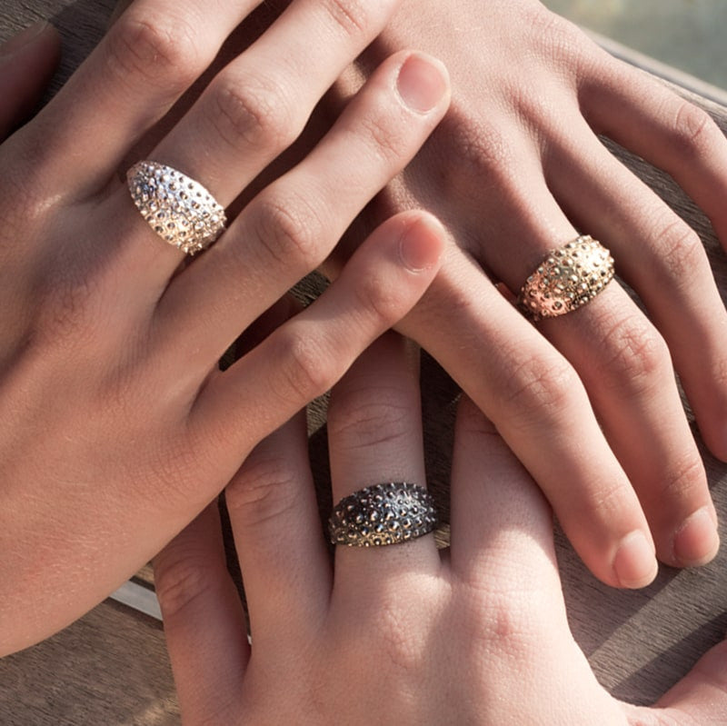 Bague Oursin Bombée Vermeil