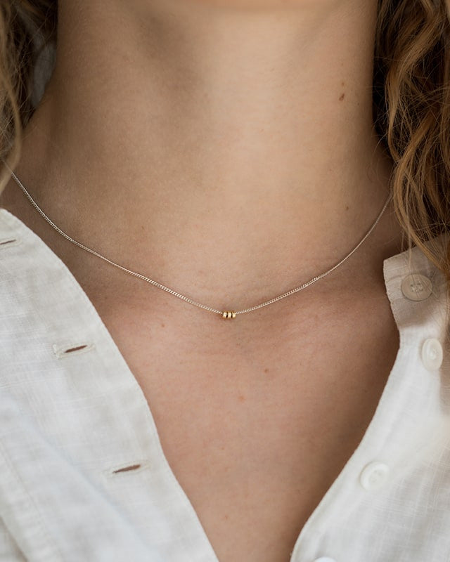 Collier Dune Argent 925 & Or 18K