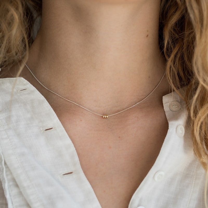 Collier Dune Argent 925 & Or 18K