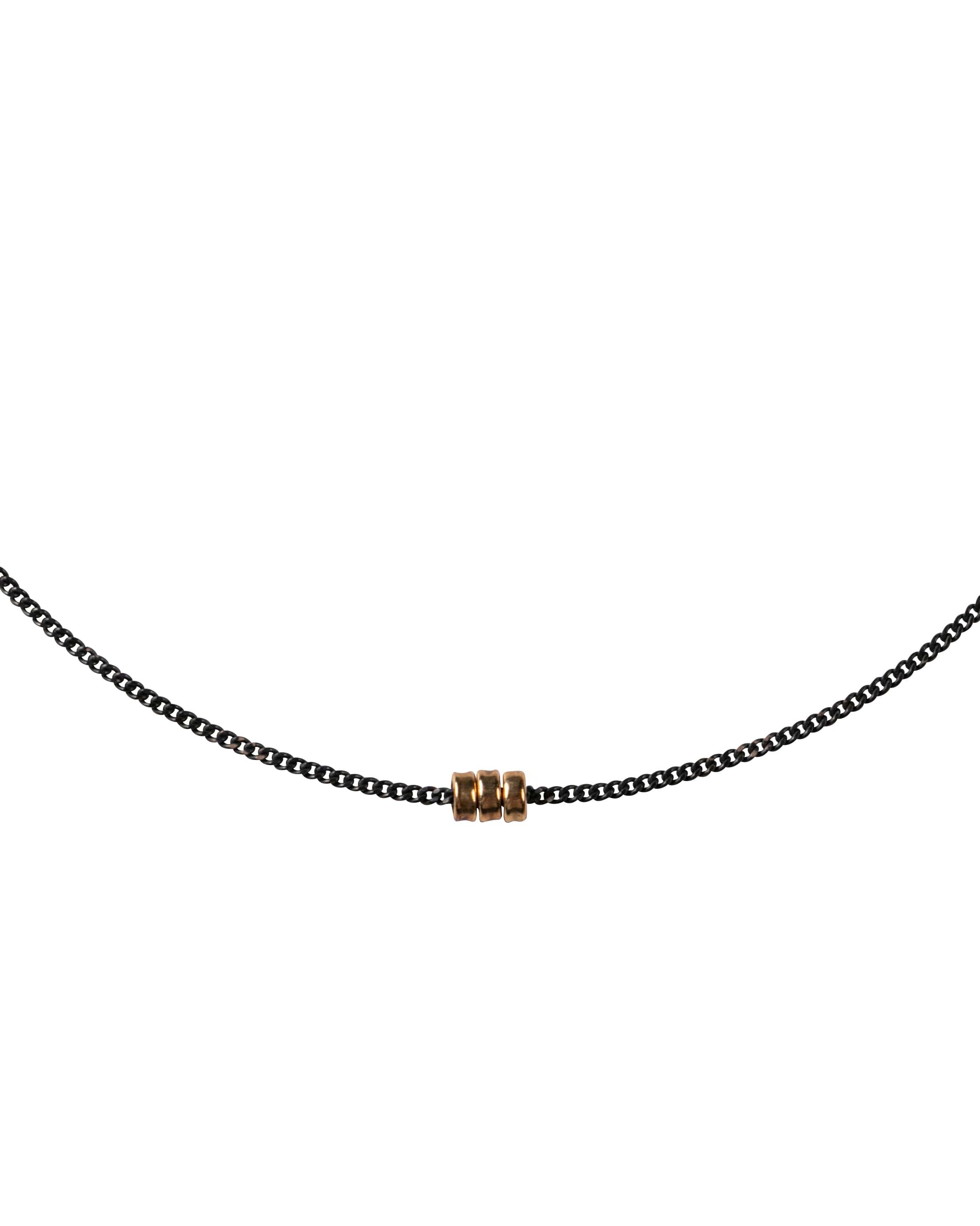 Collier Dune Argent Oxydé & Or 18K