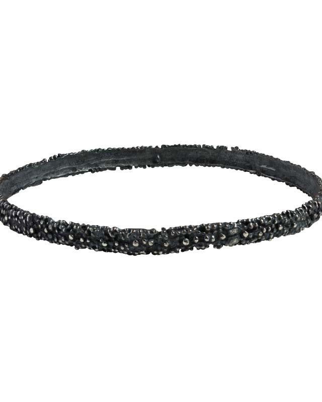 jonc billes argent oxydé