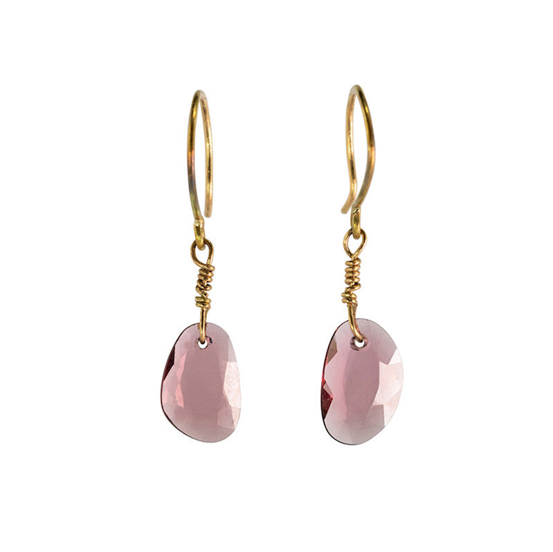 Boucles d'Oreilles Bahia Rhodolite Or 750/1000