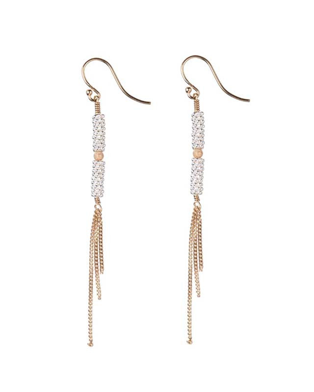 Boucles d'Oreilles Bhoutan Vermeil & Argent 1 Sphère Or 18 carats