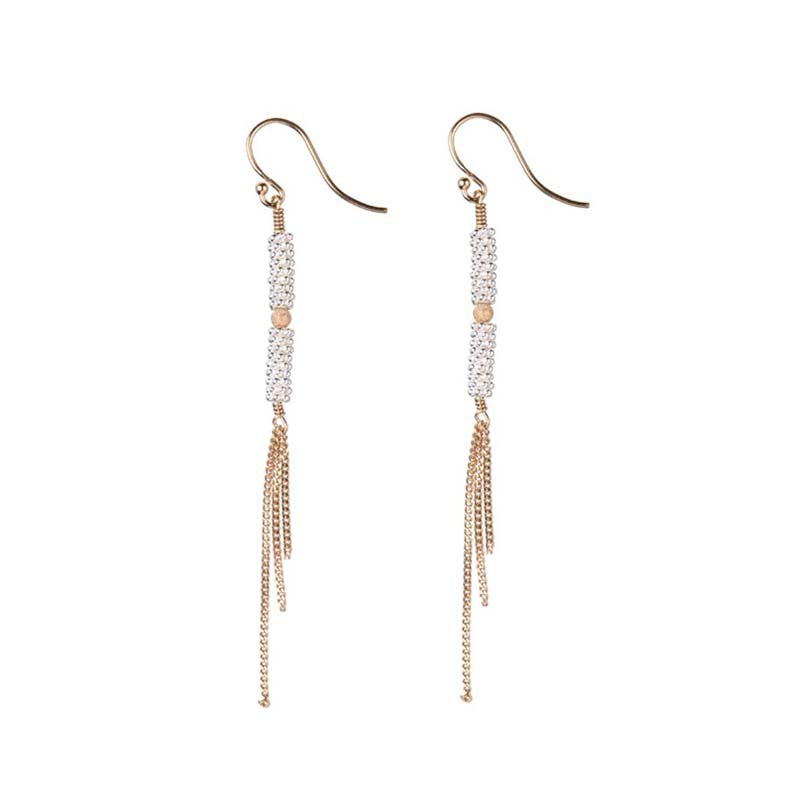 Boucles d'Oreilles Bhoutan Vermeil & Argent 1 Sphère Or 18 carats