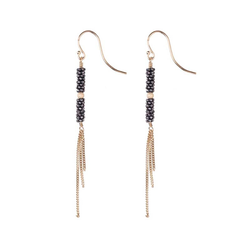 Boucles d'Oreilles Bhoutan Vermeil & Argent Oxydé 1 Sphère Or 18 carats