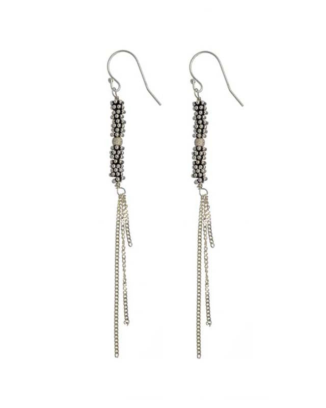 Boucles d'Oreilles Bhoutan 1 Sphère Argent 925