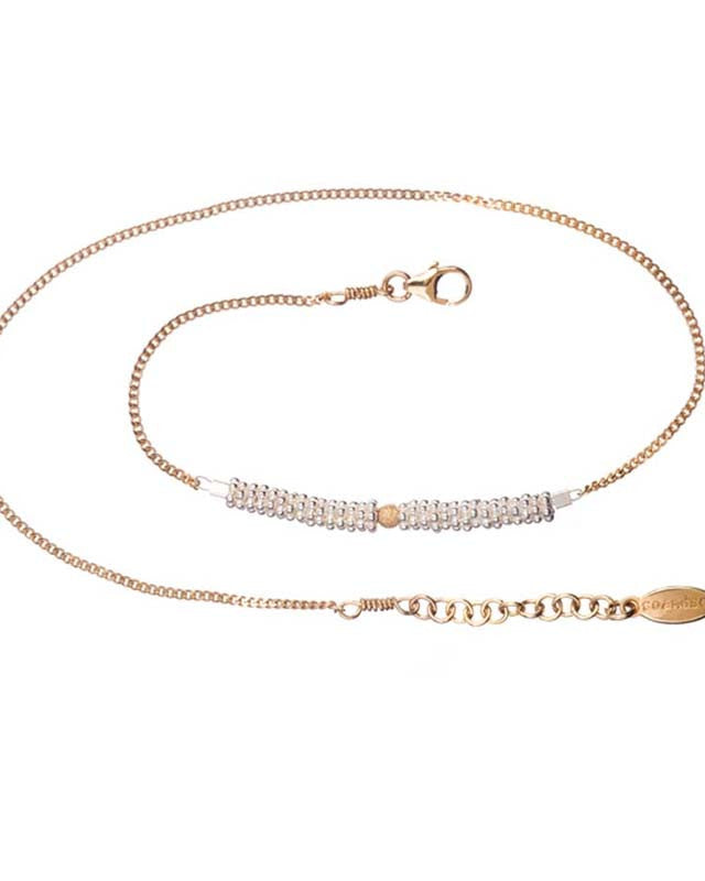 Bracelet Double Bhoutan Vermeil & Argent 1 Sphère Or 18 carats