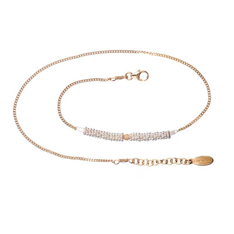 Bracelet Double Bhoutan Vermeil & Argent 1 Sphère Or 18 carats