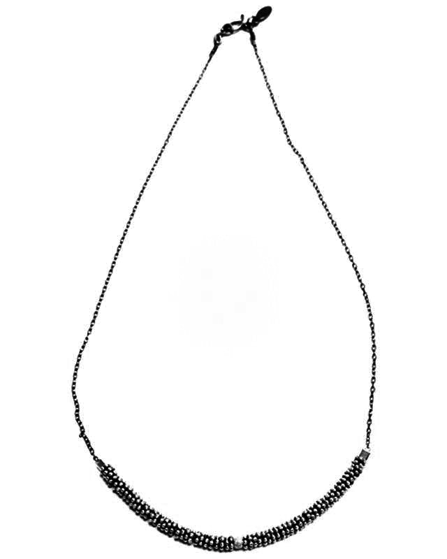 Collier Bhoutan 1 Sphère Argent 925 oxydé