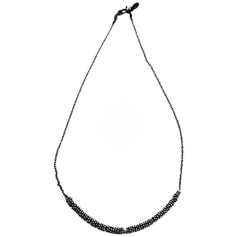 Collier Bhoutan 1 Sphère Argent 925 oxydé