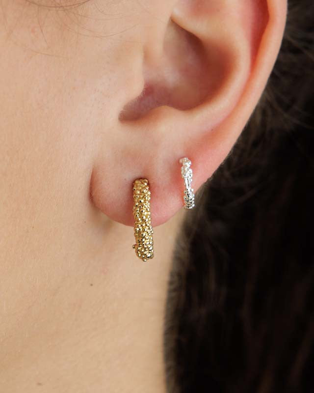 Mini Créoles Billes Argent 925