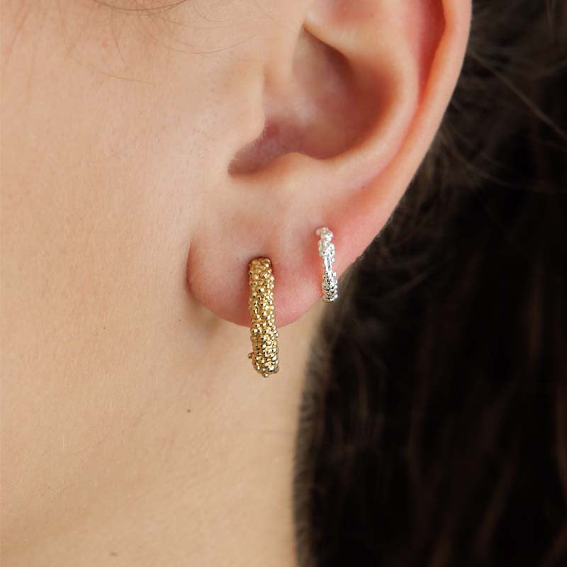 Mini Créoles Billes Argent 925