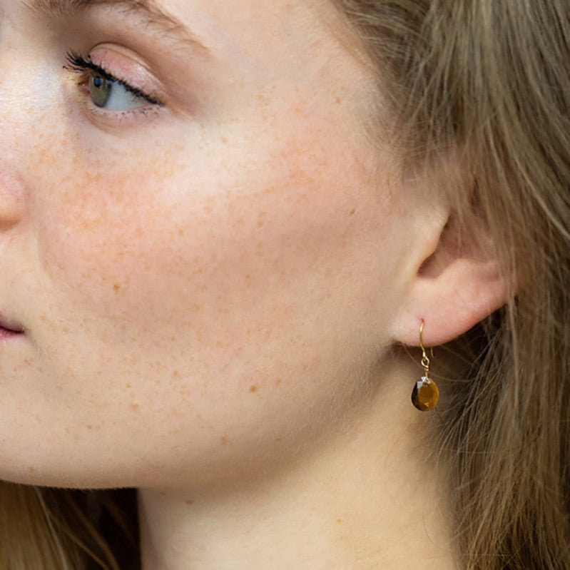 Boucles d'Oreilles Bahia Tourmaline Caramel Or 750/1000