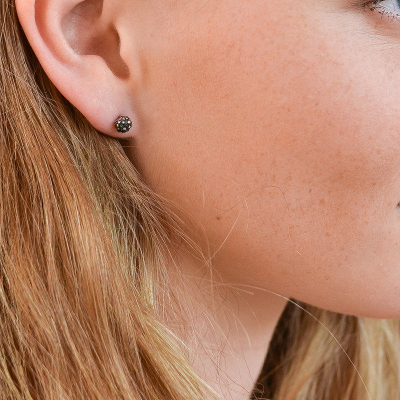 Boucles d'Oreilles Blossom Pistil Argent 925 Oxydé