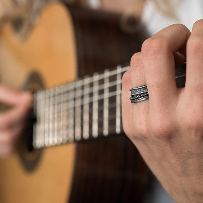 Bague Magma Argent Oxydé