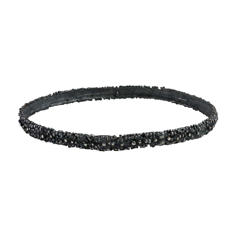 jonc billes argent oxydé