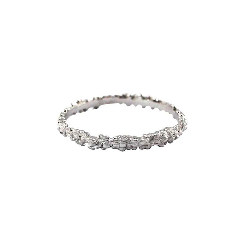 Bague Billes Fine Or Blanc 18 Carats
